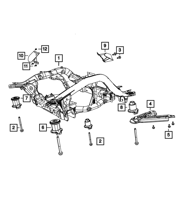 « 5181817AA – Front Suspension : Berceau Isolateur pour Mopar Image »