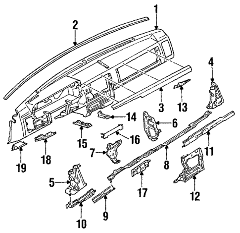 Instrument Panel for 1989 Mazda B2200 #0
