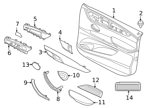 Interior Trim - Front Door for 2018 BMW X6 #0