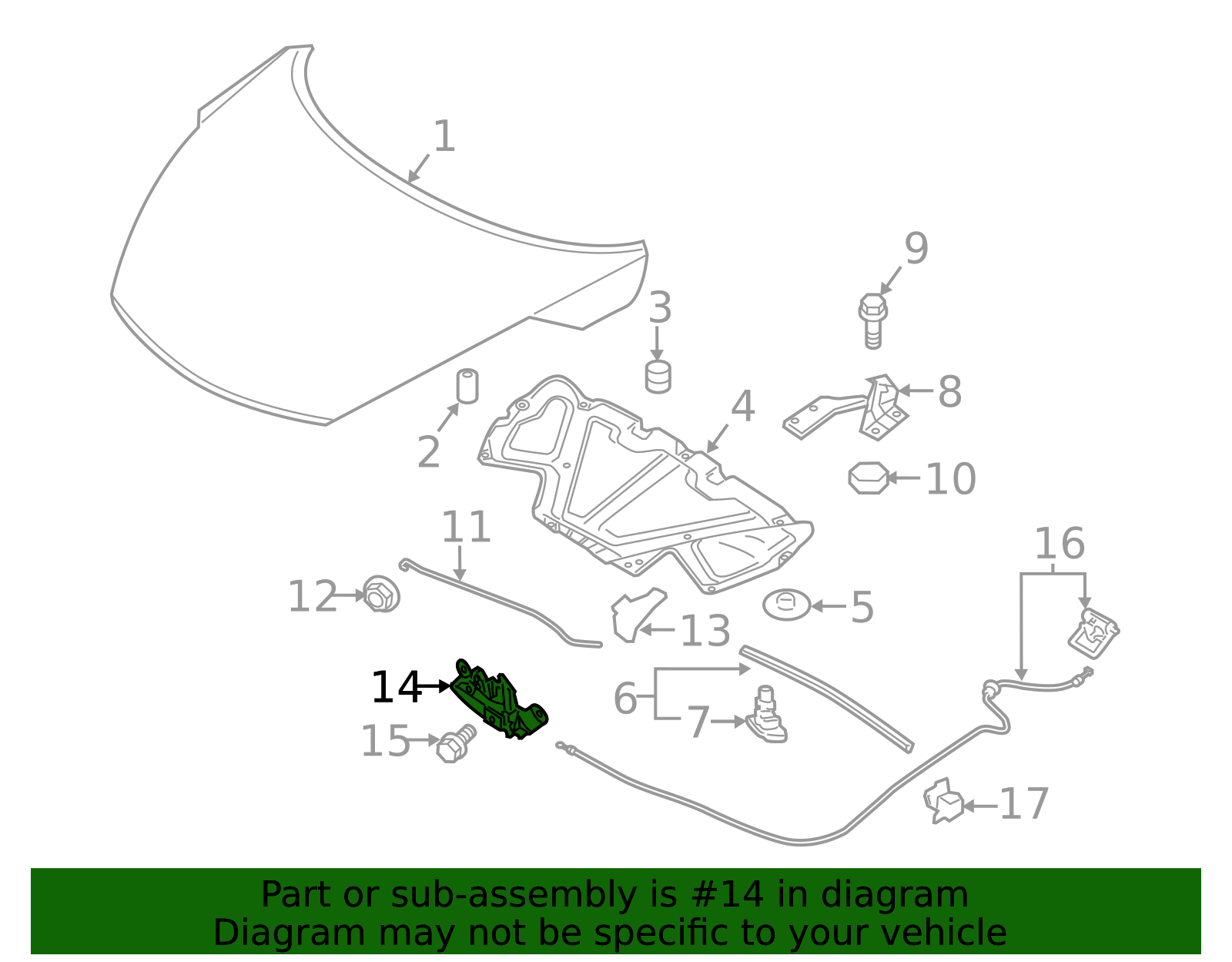 65601-3YM0C - High-Quality Hood Latch for 2015-2017 Nissan Juke ...