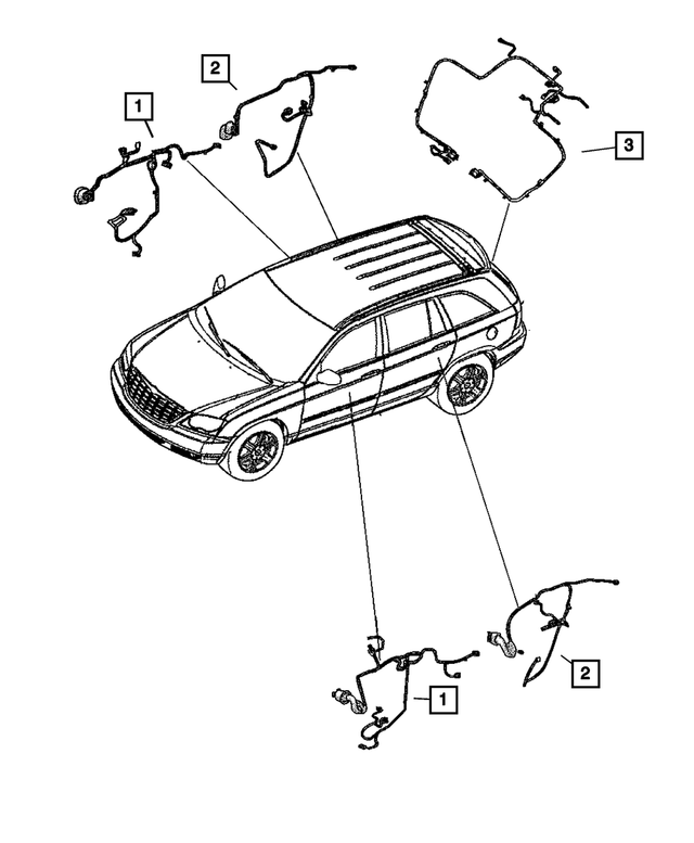 4868881AB - : Front Door Wiring, Left for Mopar Image