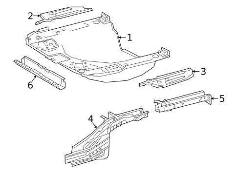 Rear Floor & Rails for 2022 Toyota Corolla #1
