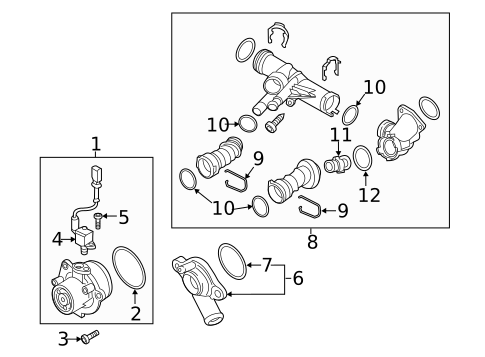 Water Pump & Related Components for 2015 Volkswagen Golf SportWagen #0