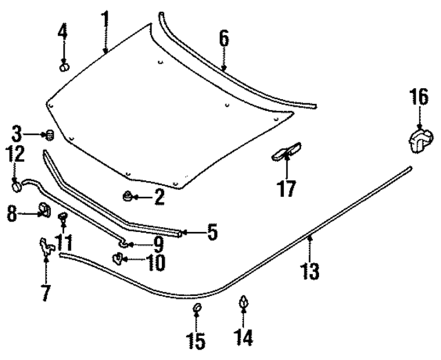 57260AC010 - : Hinge for Subaru Image