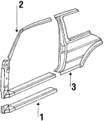 176809847C - Body: Rocker Panel for Volkswagen: Golf, Jetta Image