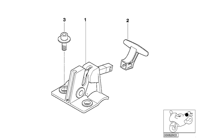 51257651917 - : Dualseat Locking Mechanism for BMW-Motorrad Image