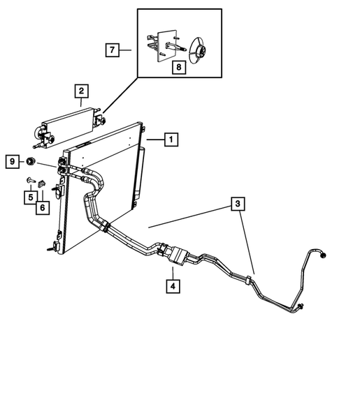Transmission Oil Cooler, and Lines for 2012 Dodge Challenger #0