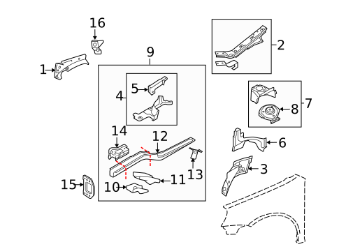 Structural Components & Rails for 2012 Volkswagen Golf R #0