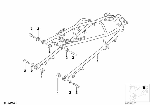 Motorcycle Frame for 1997 BMW-Motorrad R 1100 S #2