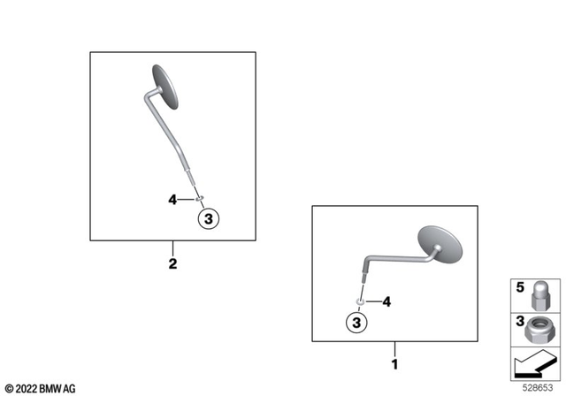 51168414767 - : Mirror Left for BMW-Motorrad Image