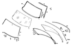 1156730810 - : Glass Pane for Mercedes-Benz Image