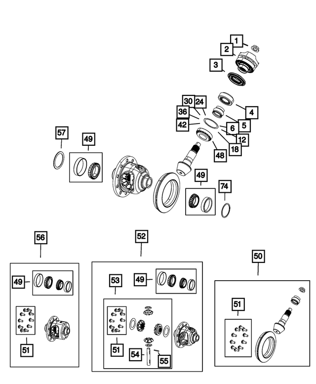 68401159AA - Differential and Drive Line: Differential Side Bearing Kit for Mopar Image image