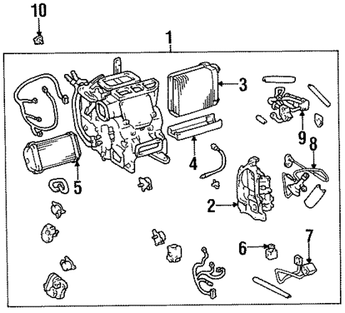 Evaporator & Heater Components for 1998 Lexus LS400 #0