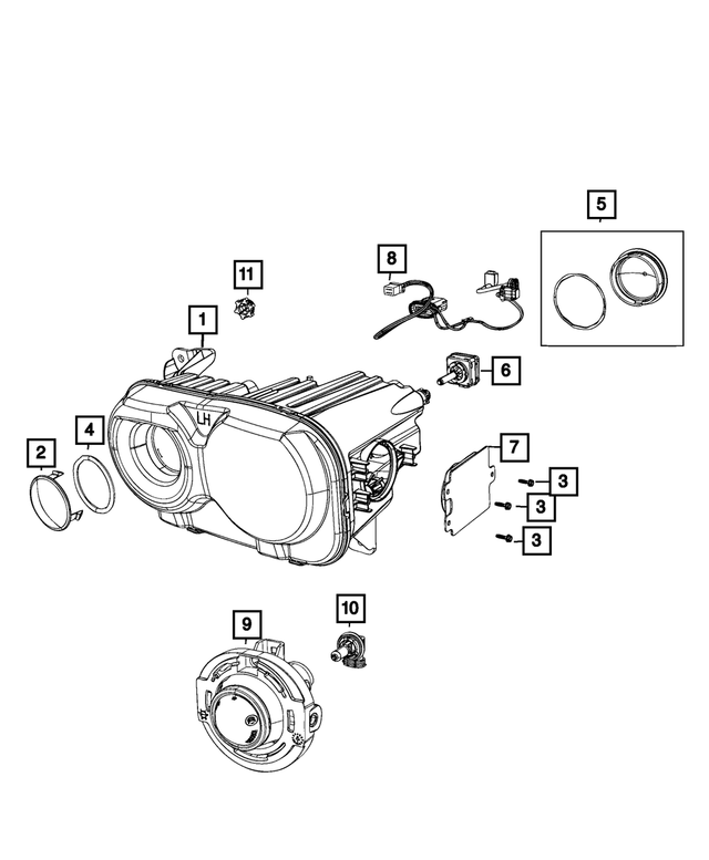 68254146AA - Electrical: Gasket, Left for Mopar Image