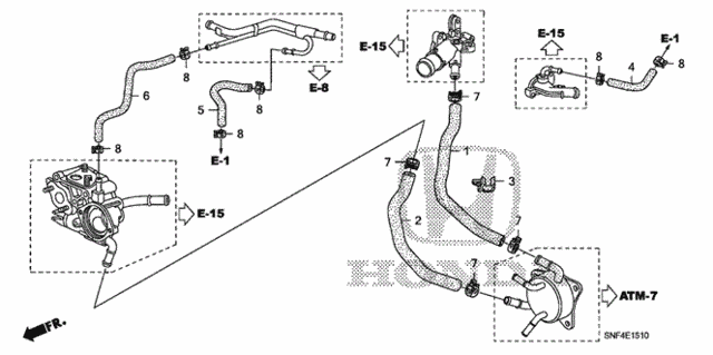 Water Hose for 2007 Honda Civic #0