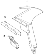 H538EA3 - Body: Upper Quarter Trim for Dodge: Omni Image