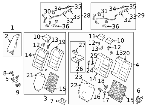 Rear Seat Components for 2015 Mazda 6 #0