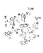 6EC61LV5AB - Interior Trim: Rear Stow Seat Cushion Cover, Left for Mopar Image