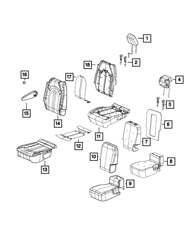 6RT351X9AB - Interior Trim: Second Row Headrest, Left for Mopar Image image