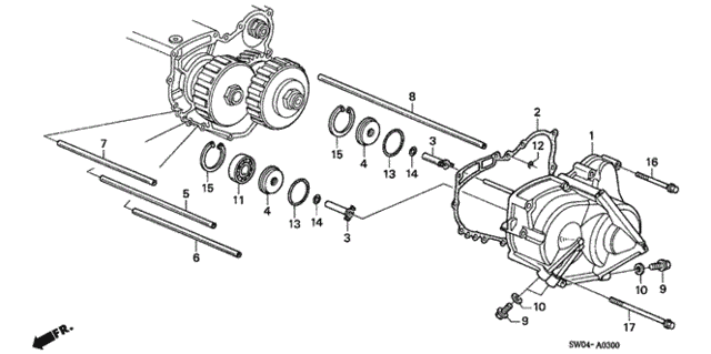 AT Left Side Cover for 2004 Acura NSX #0