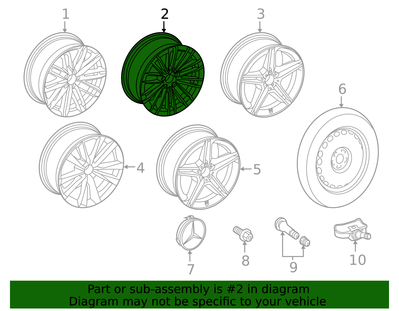 Genuine OEM Wheel | 223-401-33-00-64-7X23 | Fits Select 2021-2025