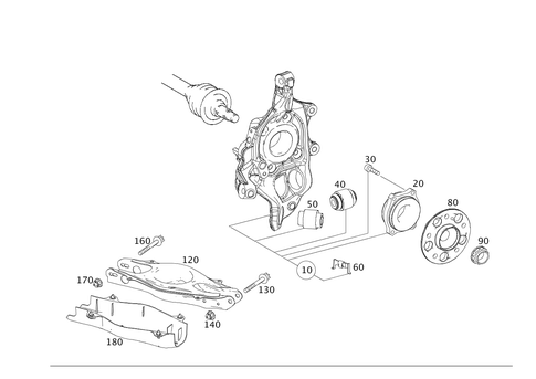 Rear Axle Mount for 2015 Mercedes-Benz E550 #0