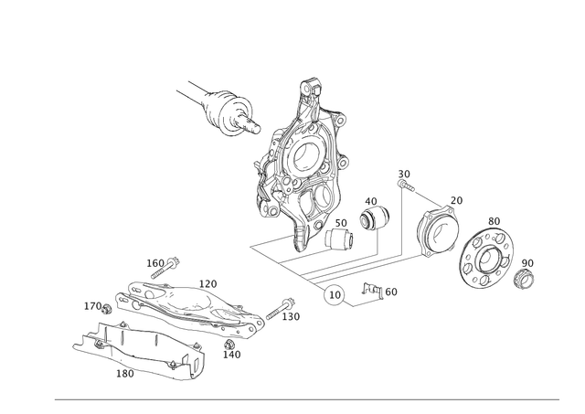 2043570289 - Rear Axle: Locking Cap for Mercedes-Benz Image image