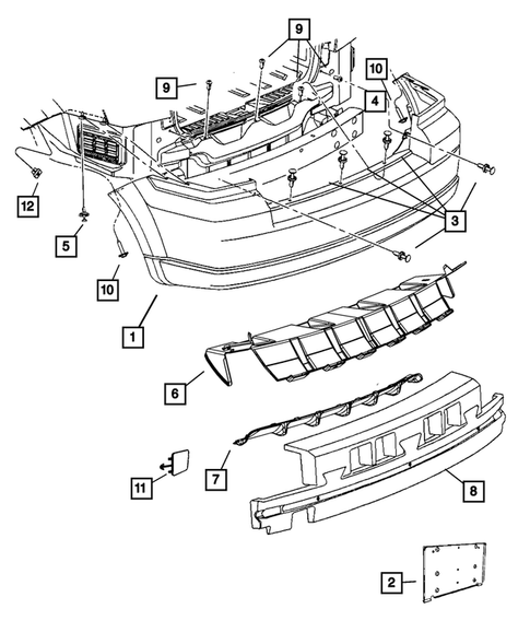Rear Bumper and Fascia for 2009 Dodge Caliber #0