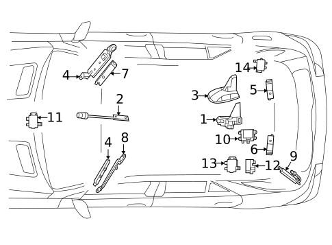 Antenna & Radio for 2014 Mercedes-Benz ML63 AMG #0