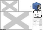 61358364690 - Vehicle Electrical System: Relay for N/O Contact Violettblau for BMW Image