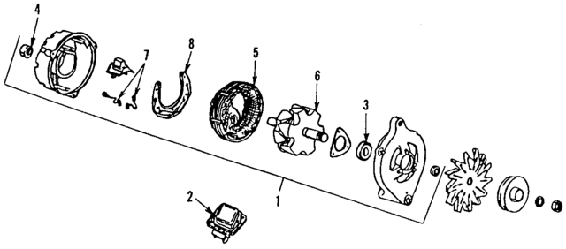GLE320 - Electrical: Alternator for Ford: Escort | Mercury: Tracer Image