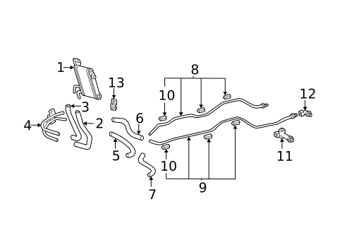 Trans Oil Cooler for 2000 Toyota Tundra #0