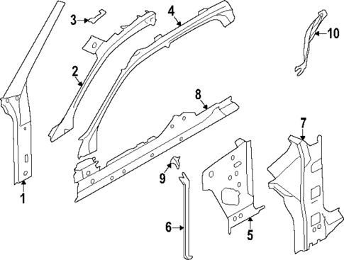 Hinge Pillar for 2025 Porsche Cayenne #0