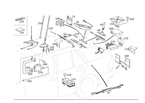 Antenna for 2001 Mercedes-Benz C240 #0