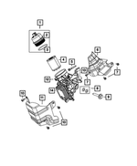 6106054AA - 1.4LTurbo; Engine: Hex Flange Head Bolt, Mounting for Dodge: Dart | Fiat: 124 Spider, 500, 500L, 500X | Jeep: Renegade | Ram: ProMaster 1500, ProMaster 2500, ProMaster 3500 Image