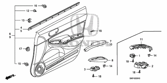 Front Door Lining for 2006 Honda Civic #0
