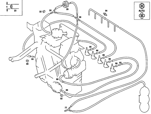 89973882 - : Hose for Mercedes-Benz Image