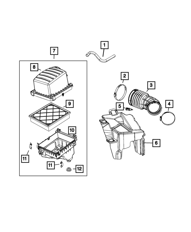 5038136AC - Fuel and Accelerator Pedal: Make Up Air Hose for Mopar Image image