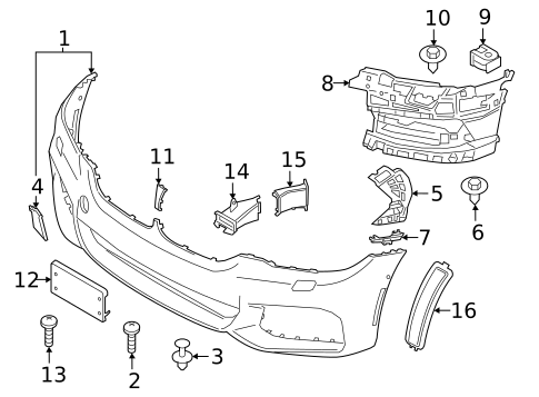 Bumper & Components - Front for 2018 BMW M5 #1