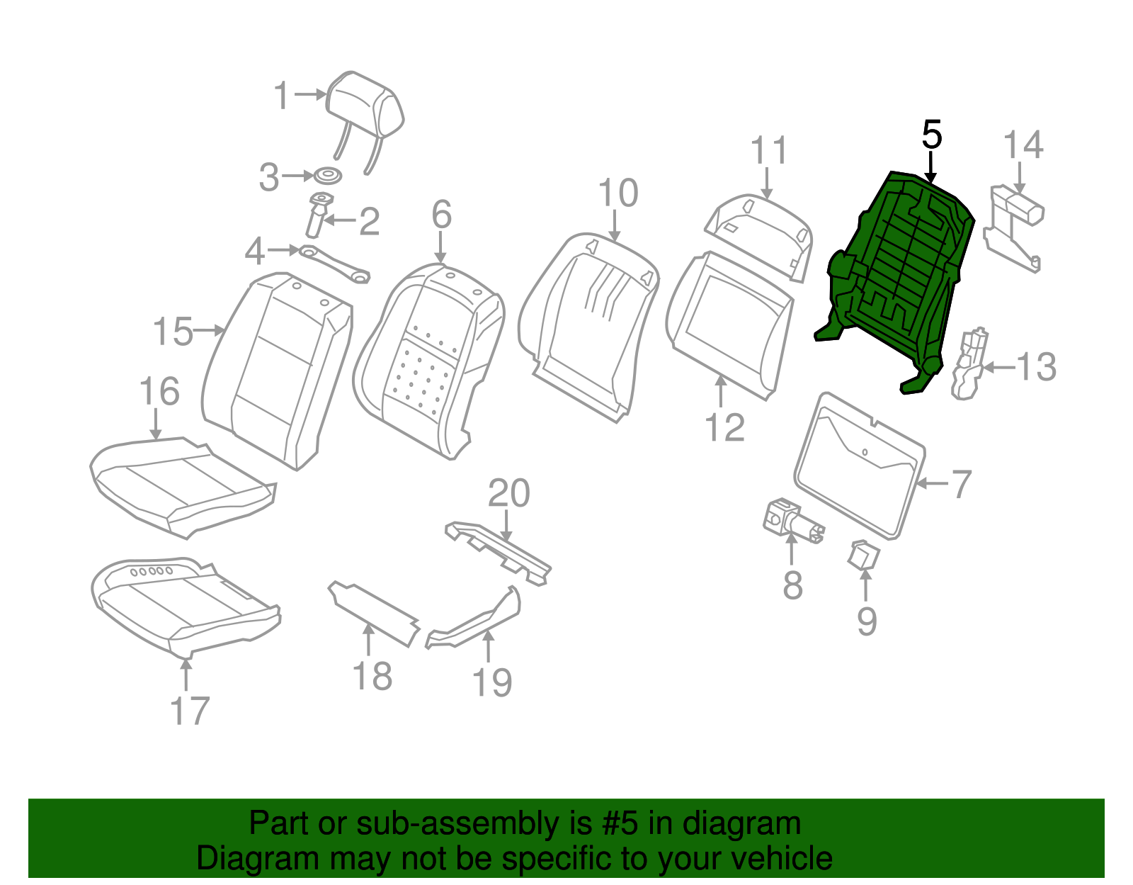 Seat Back Frame - BMW (52-10-7-161-049)