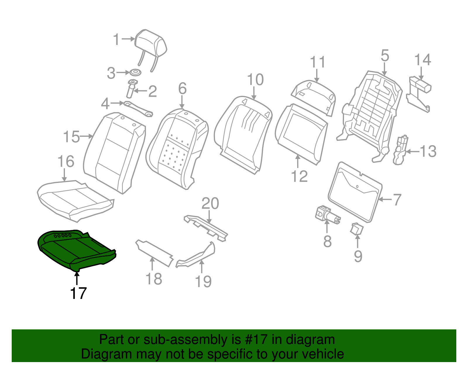 Seat Cushion Pad - BMW (52-10-7-156-999)