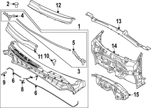 Cowl for 2023 Kia Niro #0