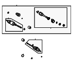 4341048071 - : 2001-2007 Toyota Highlander - Axle Assembly for Toyota: Highlander Image