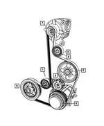 68031616AA - Cooling: A/c Compressor Pulley Hub Kit for Mopar Image