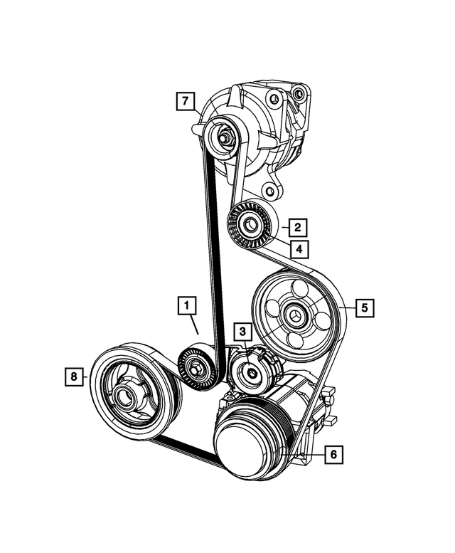 68031616AA - Cooling: A/c Compressor Pulley Hub Kit for Chrysler: Town &amp; Country | Dodge: Grand Caravan Image