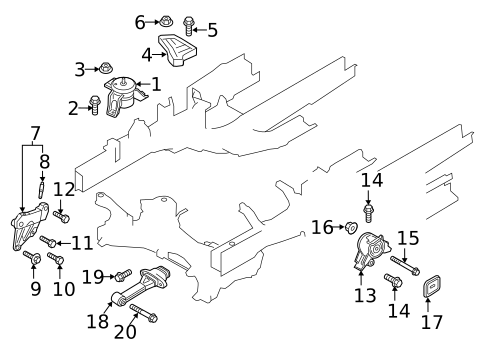 Engine & Trans Mounting for 2016 Kia Sorento #0