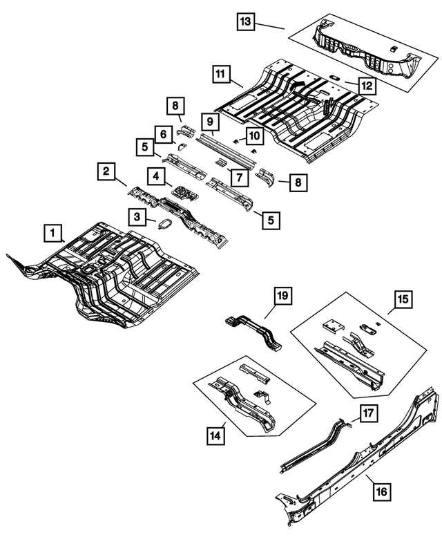 55276223AA - Body Sheet Metal Except Doors: Tapping Plate for Mopar Image image