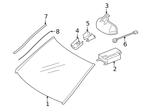 Exterior Trim - Windshield for 2009 Mercedes-Benz R350 #0