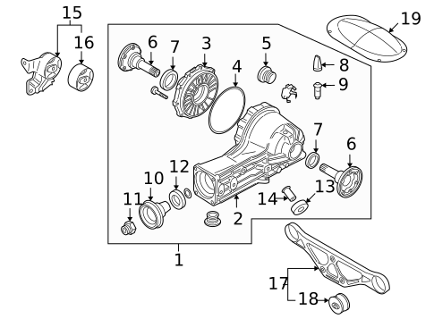 Axle & Differential for 2004 Audi A8 Quattro #0