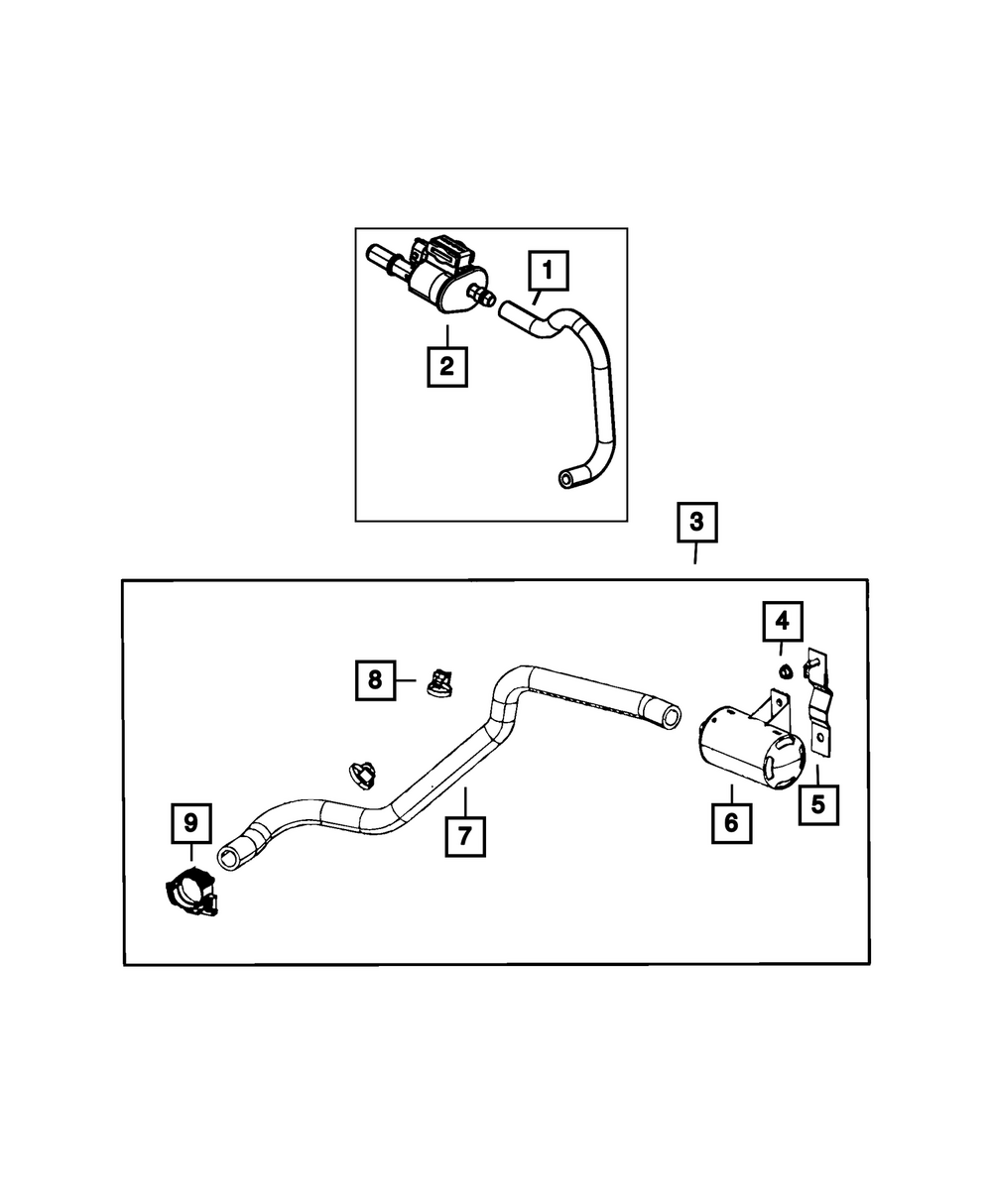 Fuel Filler Vent Filter - Mopar (68080298AA)
